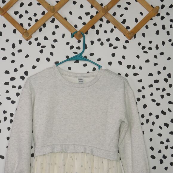 Carter’s Gray Sweatshirt Star Tulle Girls Dress - Picture 2 of 7